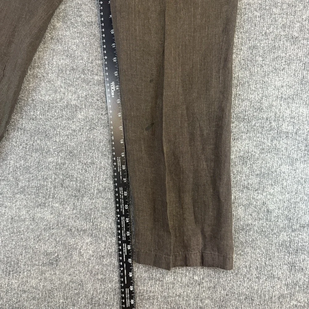 Todd Snyder Linen Dress Pants Men 34x32 Brown Flat Front Made in Portugal(34x27)